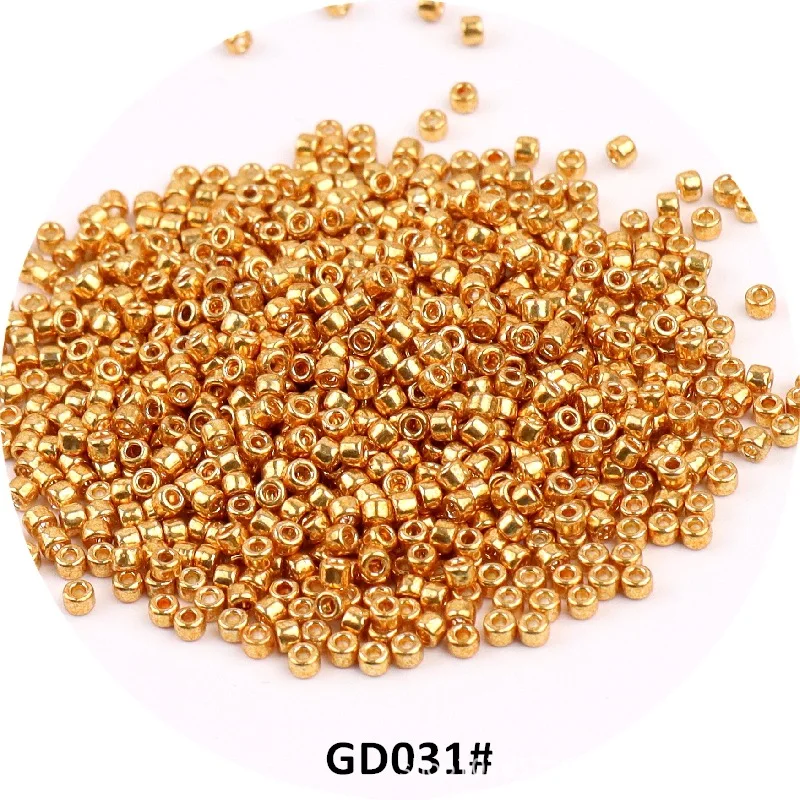 365pcs 2mm Uniform Japan Metallic Bronze Glass Beads 10/0 Spacer Seed Beads for Needlework Jewelry Making Sewing DIY Accessories