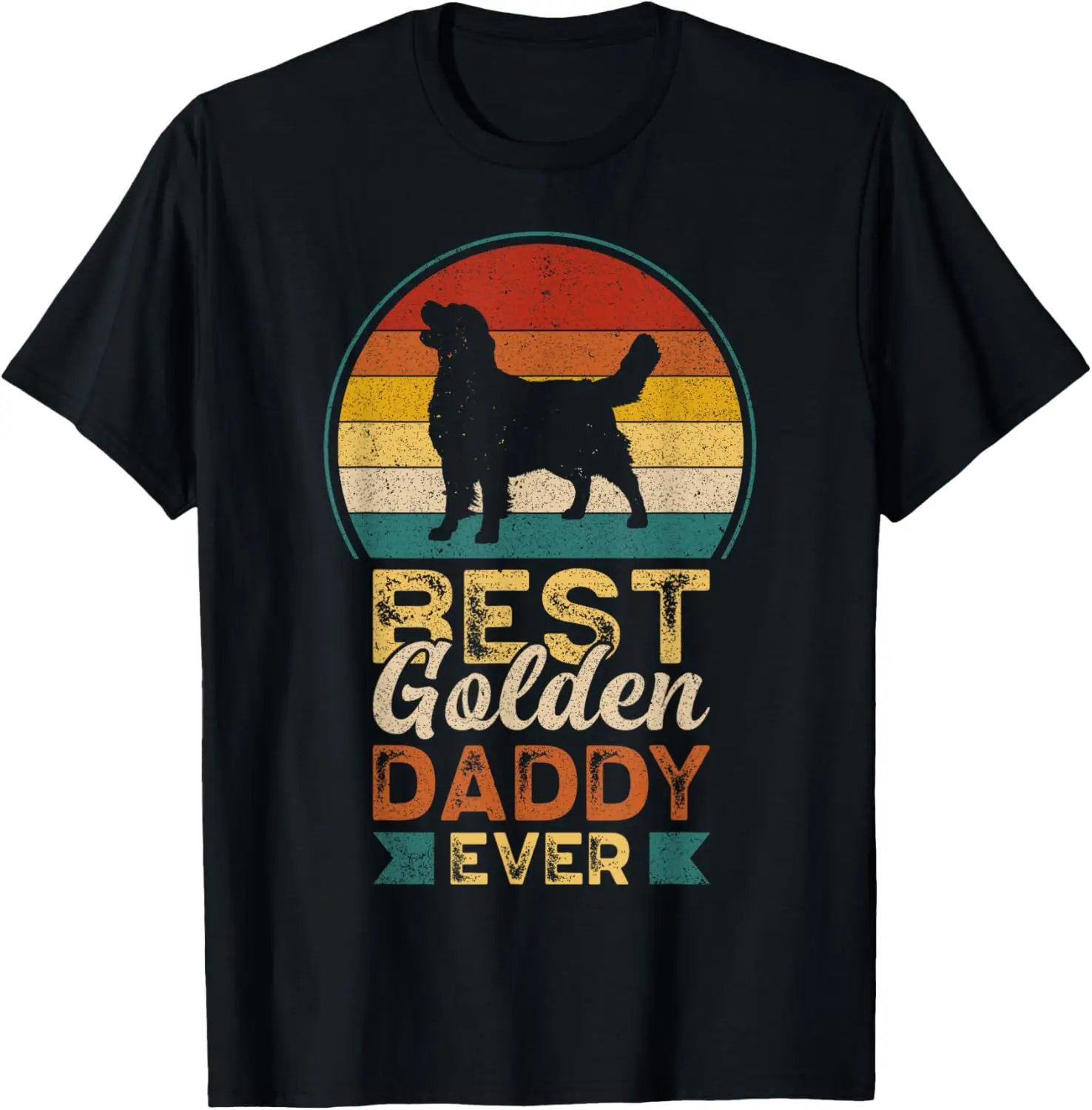 

Mens Best Golden Daddy Ever, Father's Day, Golden Retriever Dad T-Shirt