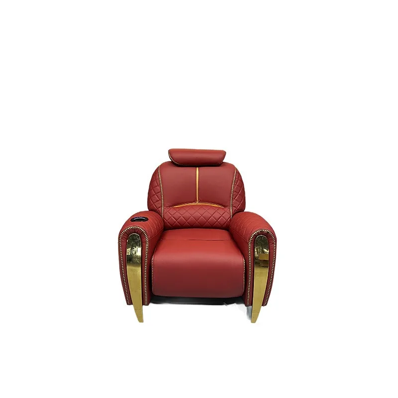 Light luxury leather sofa multi-functional sofa