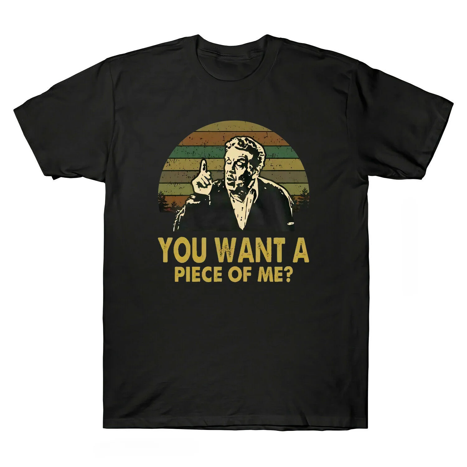 You Want A Piece Of Me Vintage Men's T-Shirts Seinfeld The Little Kicks Film Tees Black T Shirts New Fashion Gothic Hip Hop Men