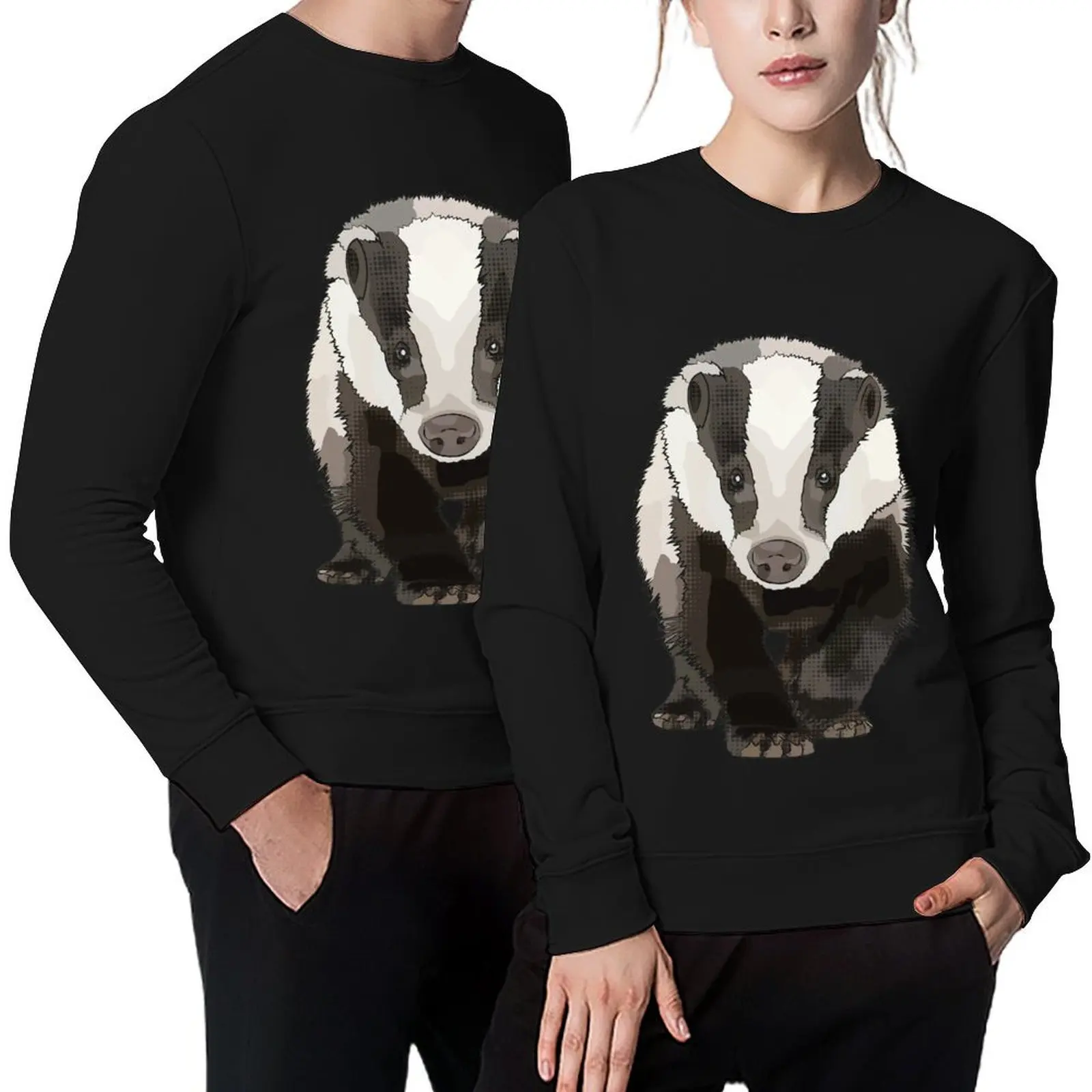 

Teal Badger by www.BeeFoxTree.com Pullover men clothing men clothes men's clothing clothes for men graphic sweatshirts