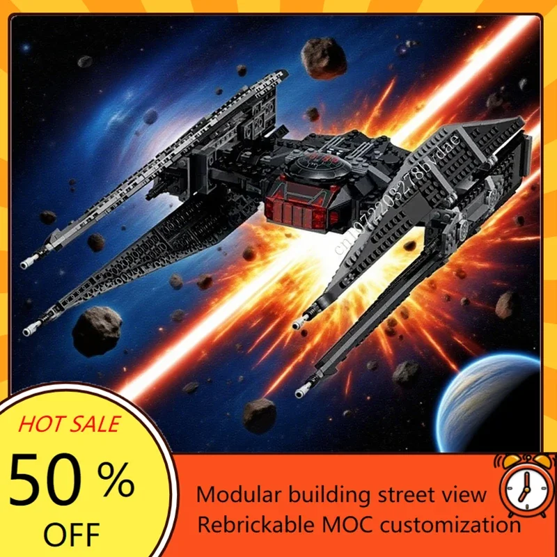 

630 шт. MOC Space Battle Series Kylo Ren's TIE модель Starfighter DIY творческие идеи детские игрушки в сборе головоломка подарок на день рождения