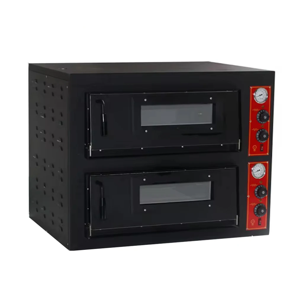 XEOLEO Commercial Double Layer Industrial Convection Pizza Oven 8400W Electric Large Capacity Deck Bakery Bread Oven Machine