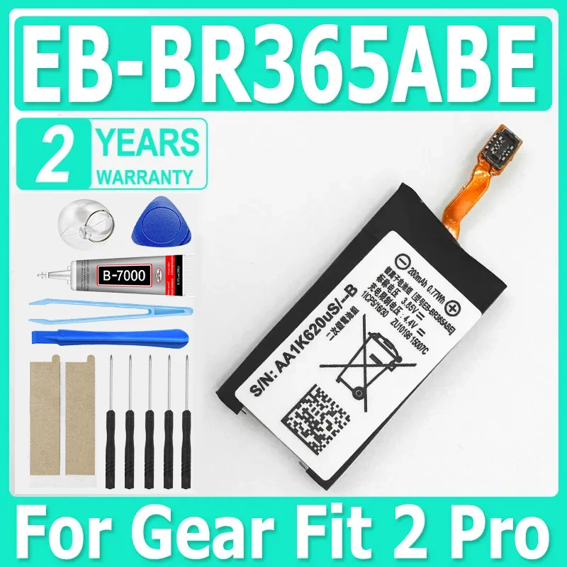 200mAh EB-BR365ABE Replace Battery For Samsung Gear Fit 2 Pro SM-R365 R365 Bateria + with Tools
