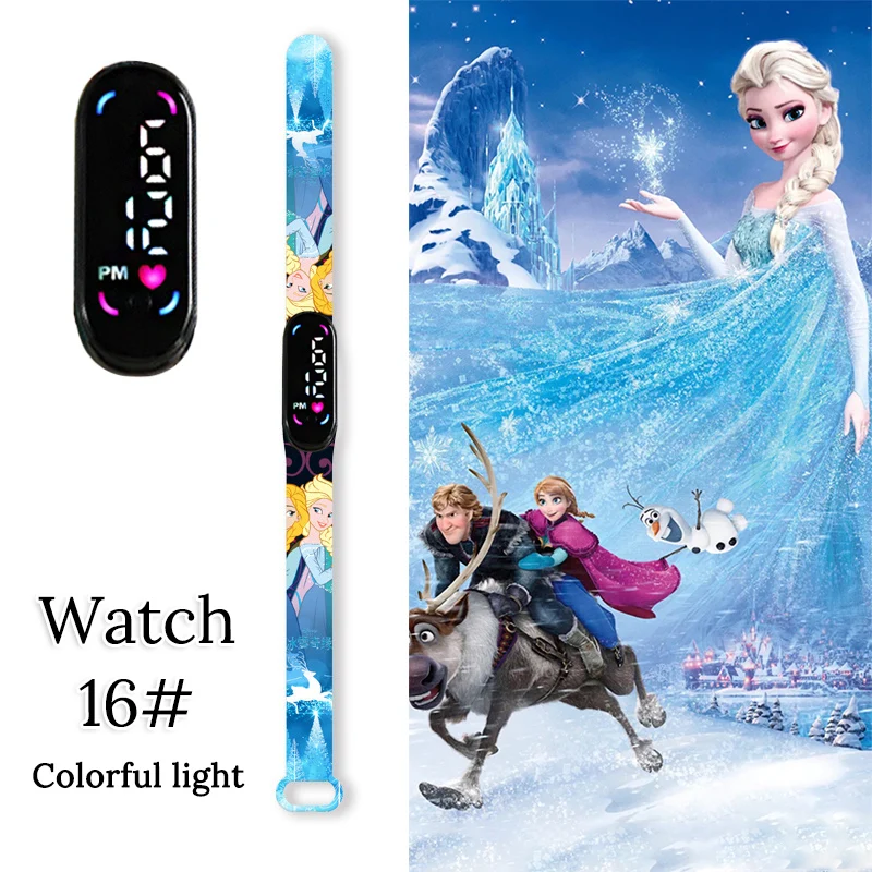 Frozen Princess Elsa Children Watches for Girls Sport Bracelet LED Women Watch Kids Electronic Digital Clock montre enfant