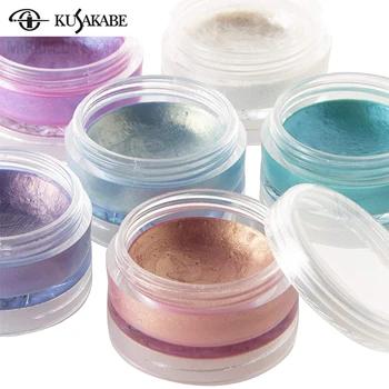 일본 오리지널 KUSAKABE 샤인 펄 수채화 진주, 편광, 야광 솔리드 아카렐라 페인트, 아티스트 아트 용품