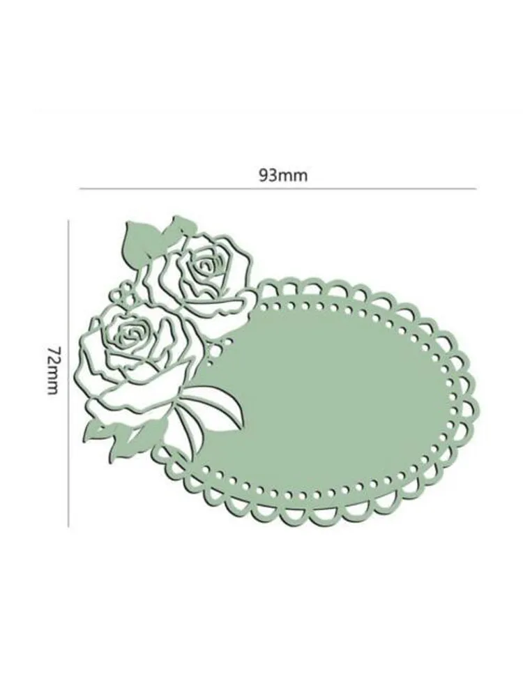 Rose Flower Frame Metal Cutting Dies Stencil Scrapbook Album Stamp Paper Card Embossing Decor Craft Knife Mould