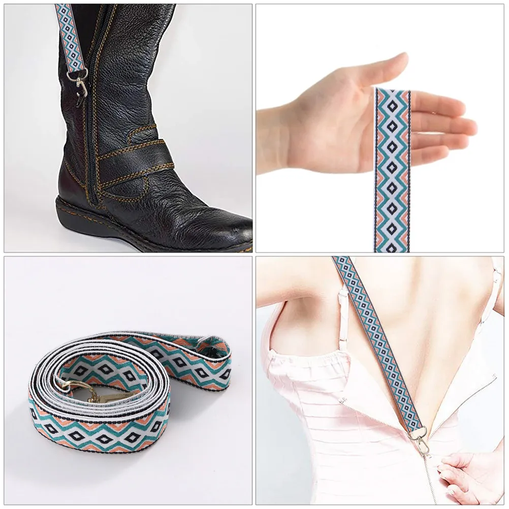 2Pcs Dressing Aid Zipper Puller Helper Unzip for Dress Boots Elderly Women Lightweight Portable Zipper Pulling Tool