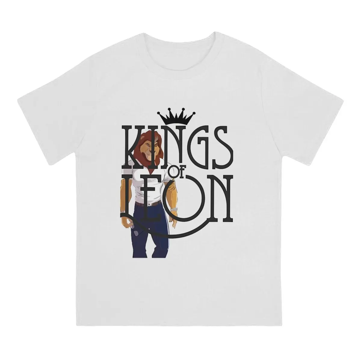 Creative Fans T-Shirts Men Round Collar Pure Cotton T Shirt K-Kings Of Leon Band Short Sleeve Tee Shirt 4XL 5XL Tops