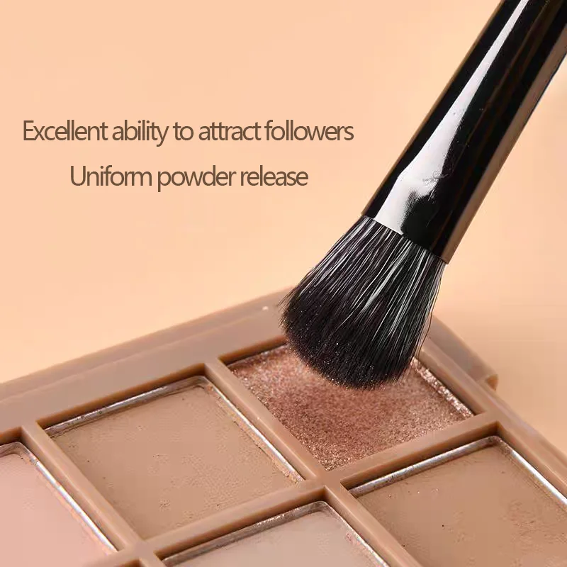 ชุดแปรงอายแชโดว์แบบปลายคู่ 4 ชิ้นพร้อมกระจก - ชุดแปรงแต่งหน้าแบบพกพา, ขนแปรงไฟเบอร์นุ่ม