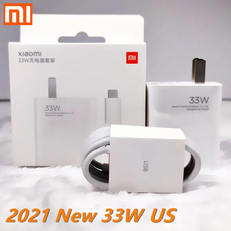 33w Charger Xiaomi eu Turbo Charge Original type C cable For Xiaomi redmi note 9 pro POCO X3 nfc Mi 10 9 note 10 10X LITE