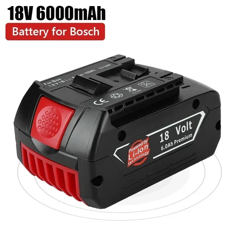 

100% New Original 18V 6000mAh Rechargeable Lithium Ion Battery for Bosch 18V 6.0A Backup Battery Portable Replacement BAT609