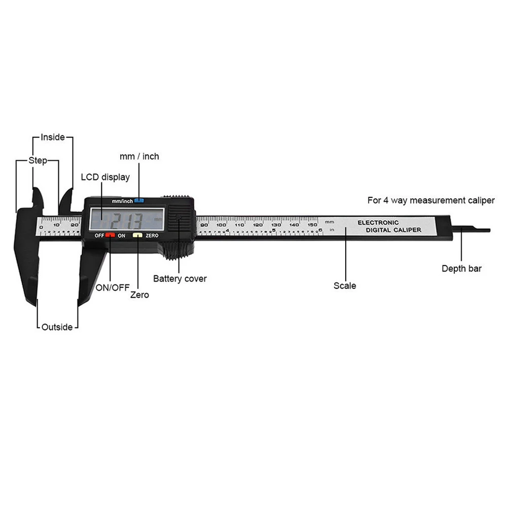 0-150mm High Quality Digital Display Calipers Scale Tools Depth Ruler Gauge Vernier Micrometer Measuring Instruments