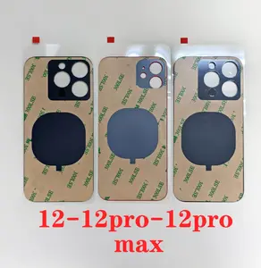 Bilashmart Back Glass Cover Original iPhone 12 Pro Max Panel Battery Cover Replacement Parts Rear Door Housing Glass+3M Tape