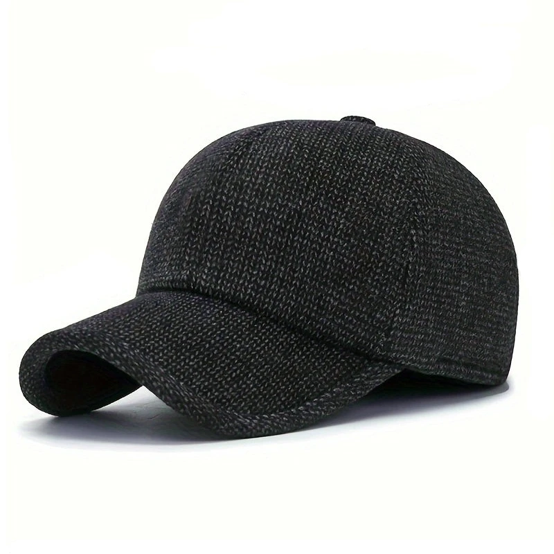 Winter warm old man hat men\'s middle-aged and elderly autumn and winter baseball cap warm dad old man ear protection cap