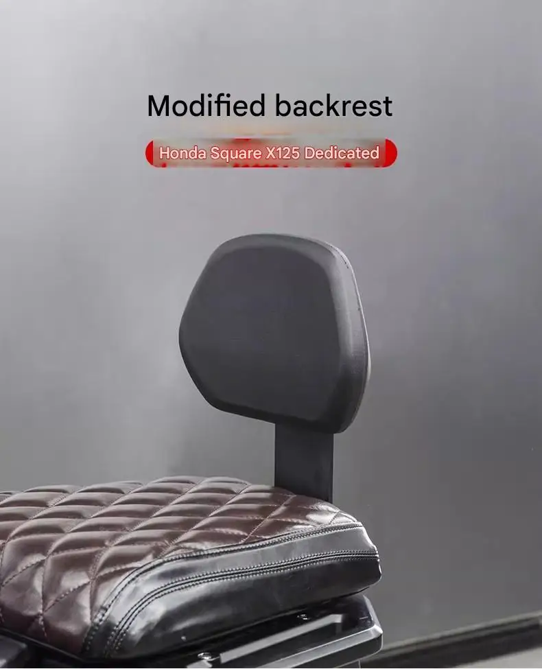 For Aftermarket rear backrest, passenger seat cushion, and lumbar support accessory for the Sundiro Honda Zoomer Square X 125.