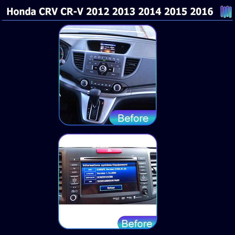 AI VOICE roadivox Android car radio for Honda CRV CR-V 2012 2016 stereo GPS Navigation video Multimedia Player tape recorder