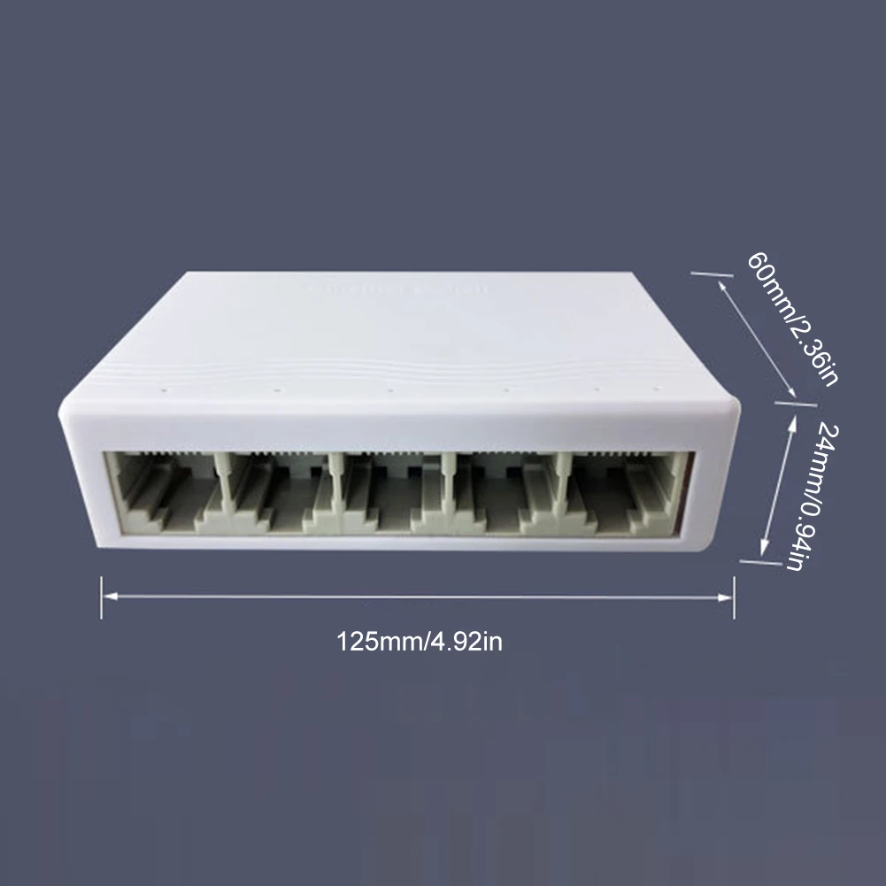 5 Port Gigabit Ethernet Switch Ethernet Splitter Network Switch 10/100/1000Mbps Home Network Hub Plastic/Metal Case Plug & Play