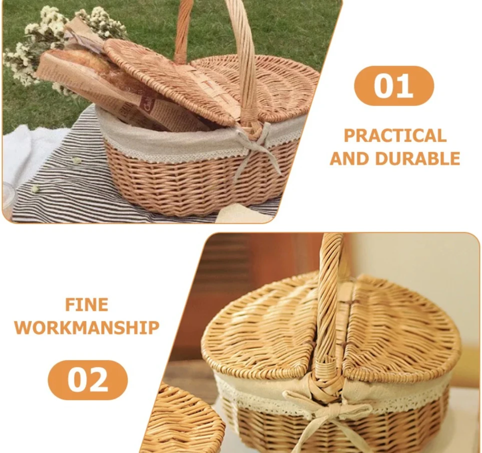 Multi-Function Hand-Woven Bask - Food Snacks With Fiber recension och pris