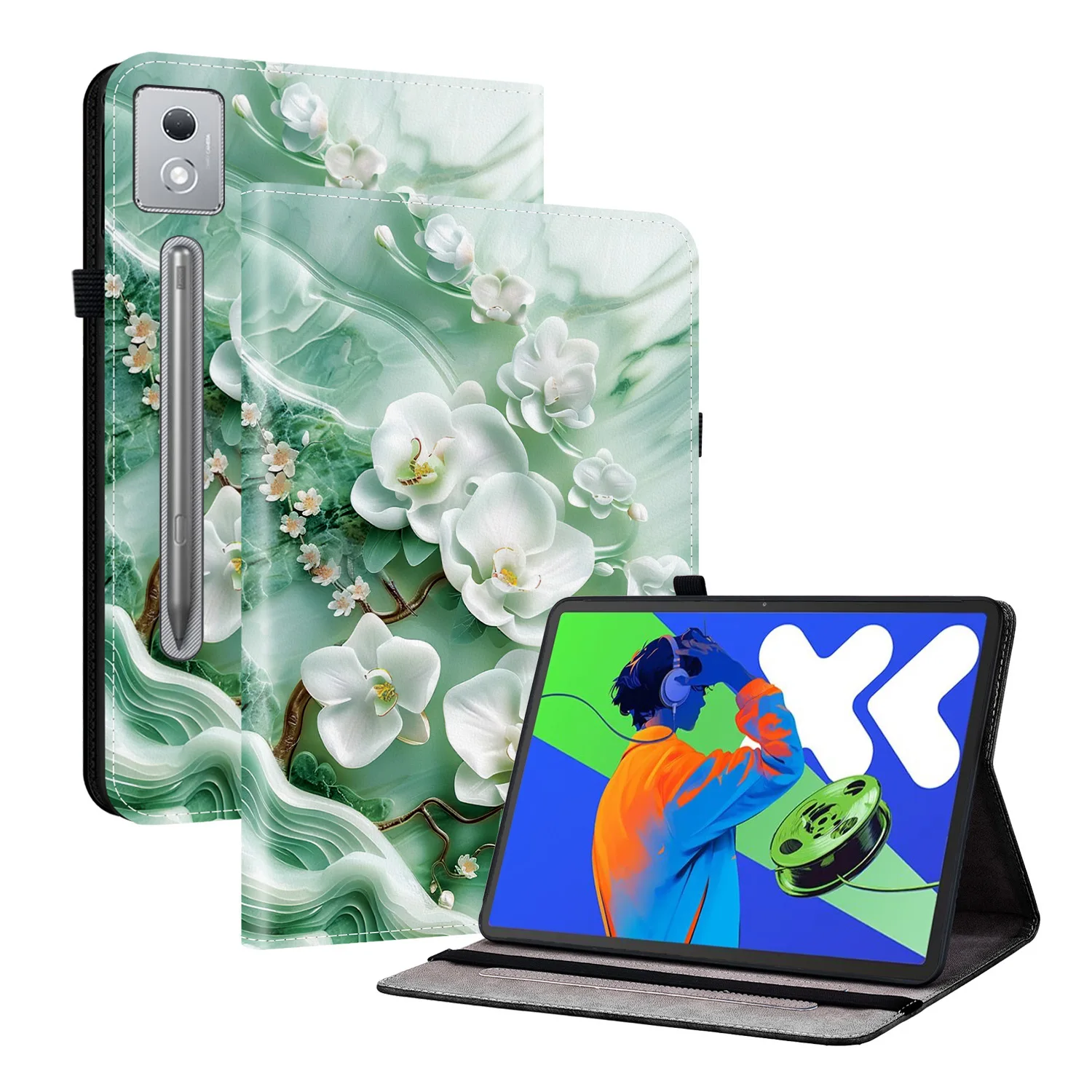 

Adjustable Stand TPU Back Case for Lenovo Idea Tab Pro P12 Pro Xiaoxin Pad Pro 2025 12.7inch TB-373FU 375FC Luxury Painted Cover