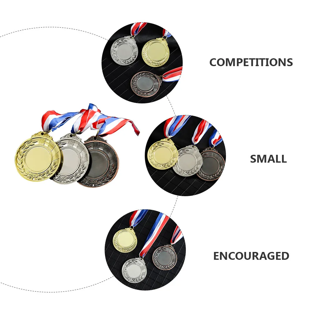 

Набор универсальных спортивных медалей из 3 предметов, металлические медали для соревнований, высококачественные золотые, серебряные и бронзовые наградные медали для победителей