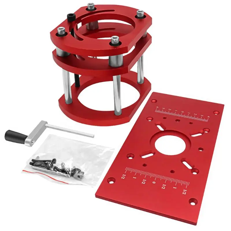 A84X-Router Lift With Fixed Base-Router Insert Plate-Woodworking Universal Router Lift Base For 65Mm Dia Router Motor