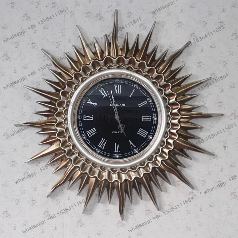 LJY Silent Battery Wall Clock Hanging Industrial Wooden Luxury Wall Clock Modern Design Movement Wandklok Living Room Furniture