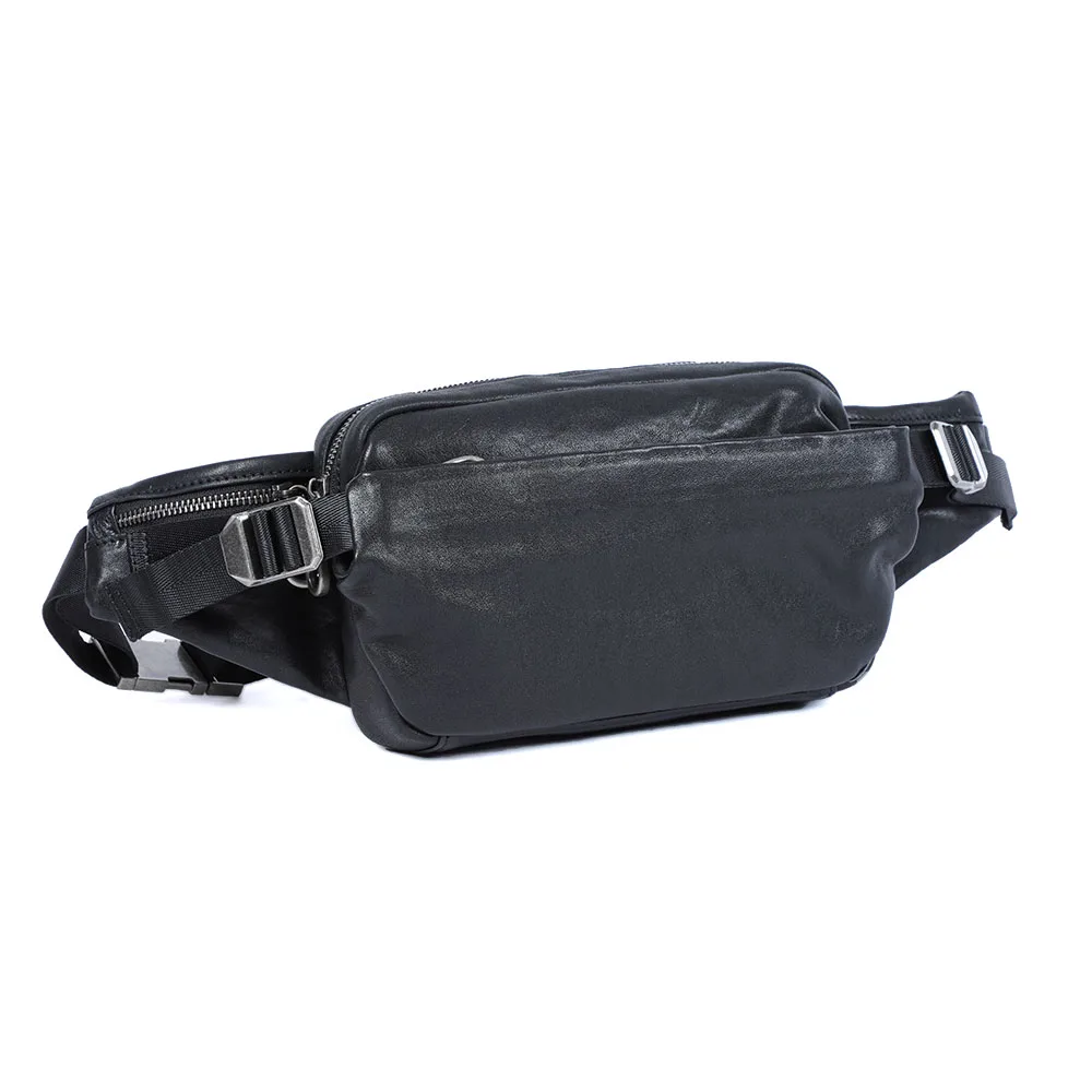 S.WORKER Premium Echtleder Herren-Brusttasche Modische Vollnarbenleder-Umhängetasche für Männer Schultertasche Sling Bag – Detail 11
