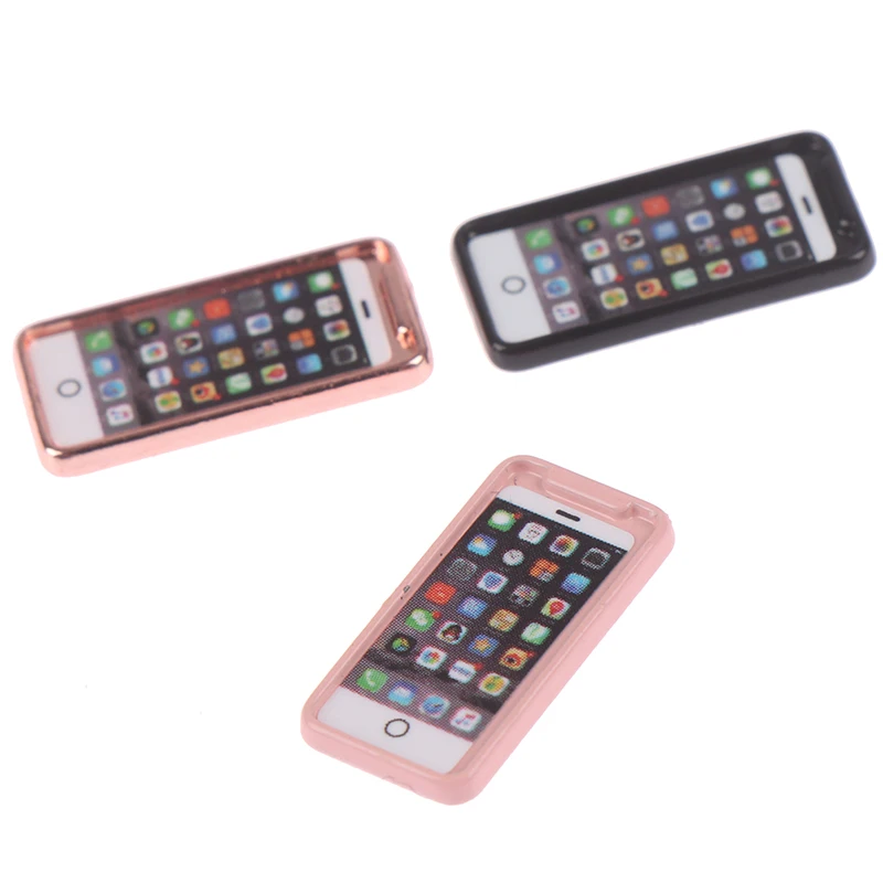 1/12 مقياس الهاتف دمية لعبة صغيرة 1 قطعة اكسسوارات غرفة المعيشة المطبخ