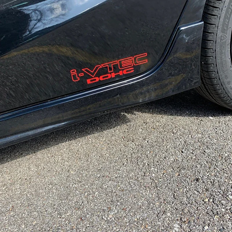 I-VTEC DOHC Emblem Logo Vinyl Decals ,Car Side Door Decor Vinyl Waterproof Racing Stickers For Honda CIVIC view 5