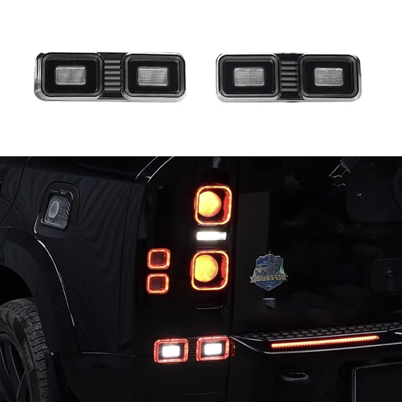 Rear Bumper LED Reversing Light for Land Rover Defender 90 110 Dynamic Turning Signal Exterior Decoration item one pair
