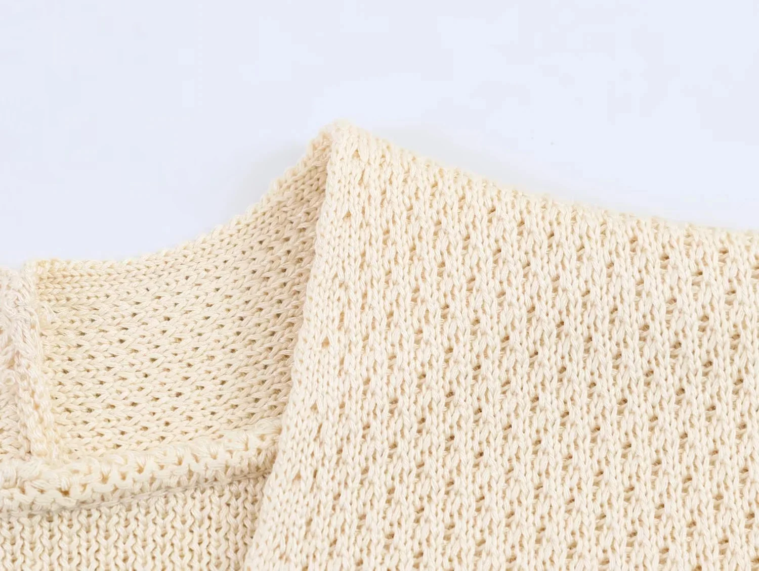 KONDALA Lässiges Damen-Strickrock-Set: V-Ausschnitt, Knöpfe, Kurzarm-Cardigan, Langer Rock – Modische Sommer-Urlaubs-Eleganz 2026 – Detail 6
