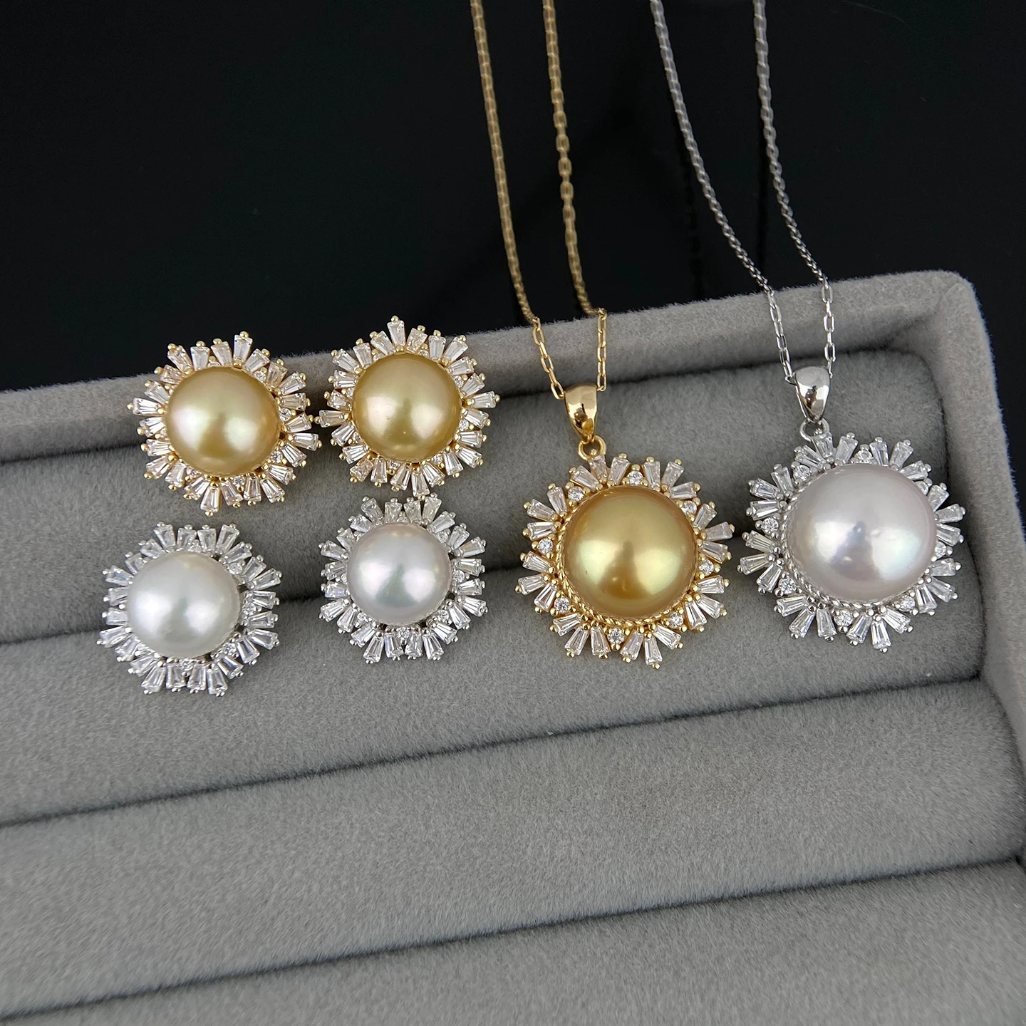 boucles-d'oreilles-pendantes-en-argent-pur-s925-faites-a-la-main-ensemble-trois-pieces-tournesol-accessoires-de-bijoux-diy-marque-starry