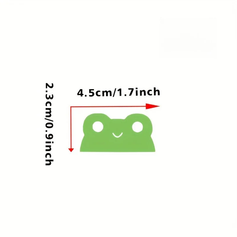 4Pcs Cute Kawaii Frog Rearview Mirror Vinyl Sticker Green For Car Interior Mod Decor Decal