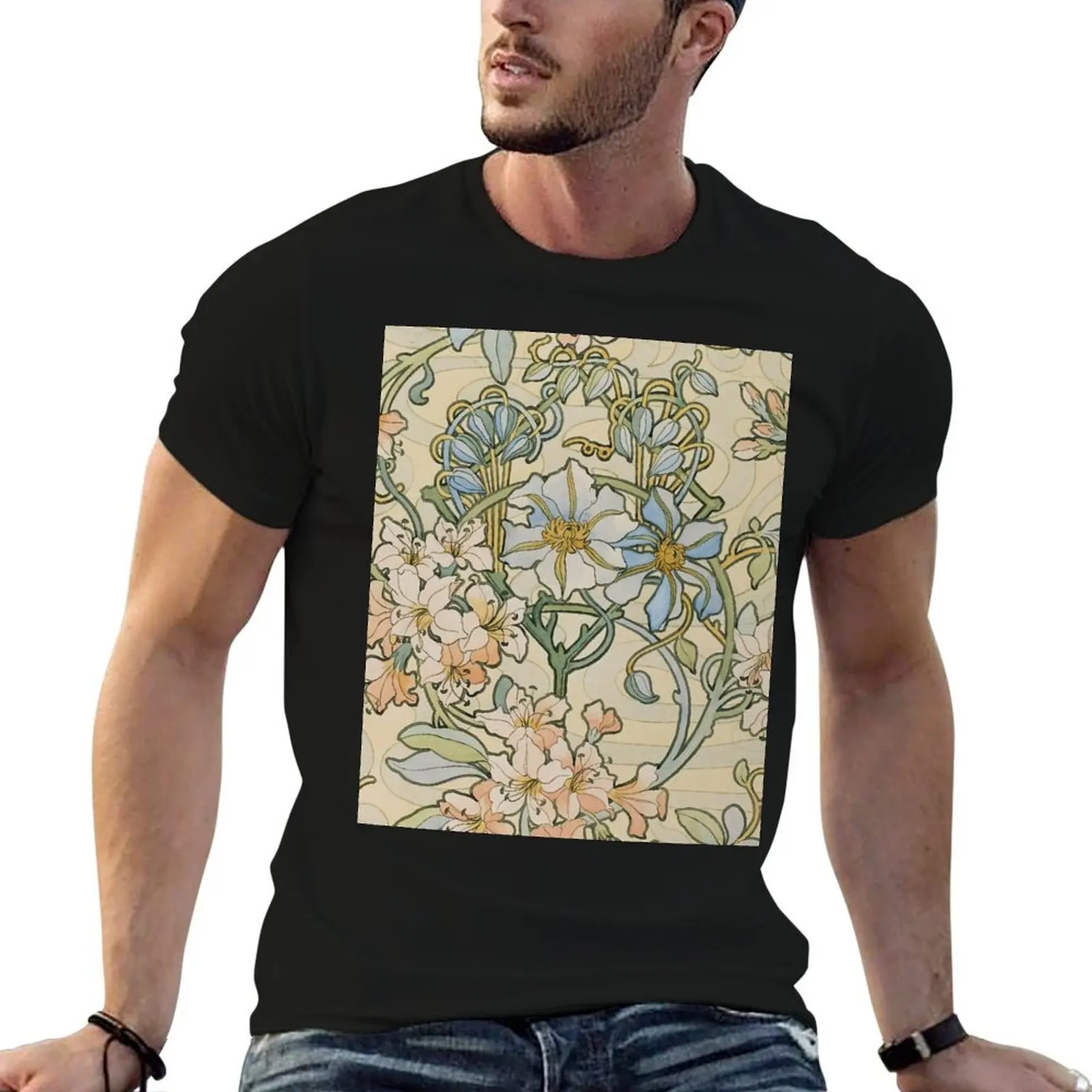

Art Flowers T-Shirt men t shirt cotton 100% essential t shirt T-Shirt