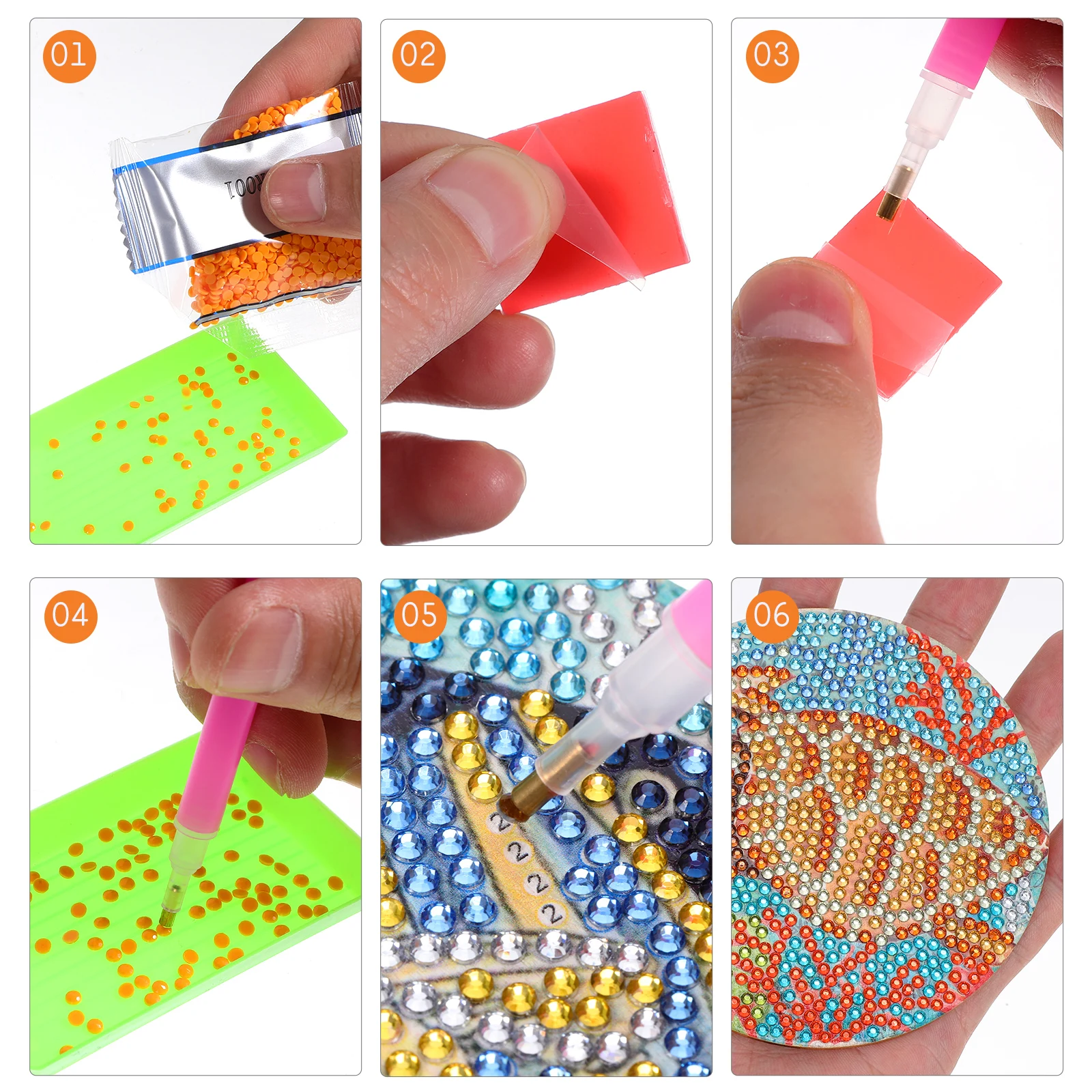 

8pcs Marine Life Diamond Coaster DIY Set Ocean Creatures Rhinestones Cup Pad Table Coasters Drinks Aesthetic Adult