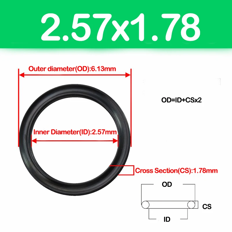 Black,EPDM X-Ring,CS WD 1.78/2.62mm,Four Lip Seal Ring,For Hydraulic Cylinders,Piston rods.Inner Diameter 1.78-177.47mm