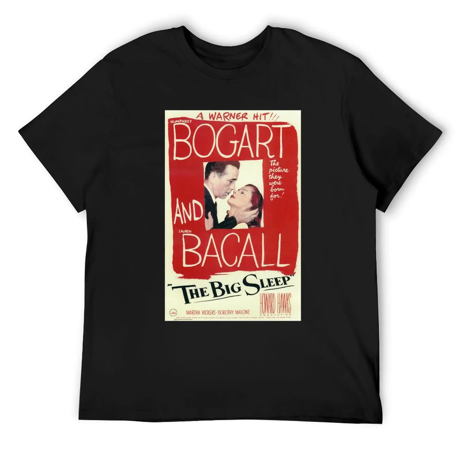 

The Big Sleep - vintage movie poster (Bogart, Bacall) T-Shirt custom t shirt anime t shirts mens white t shirts