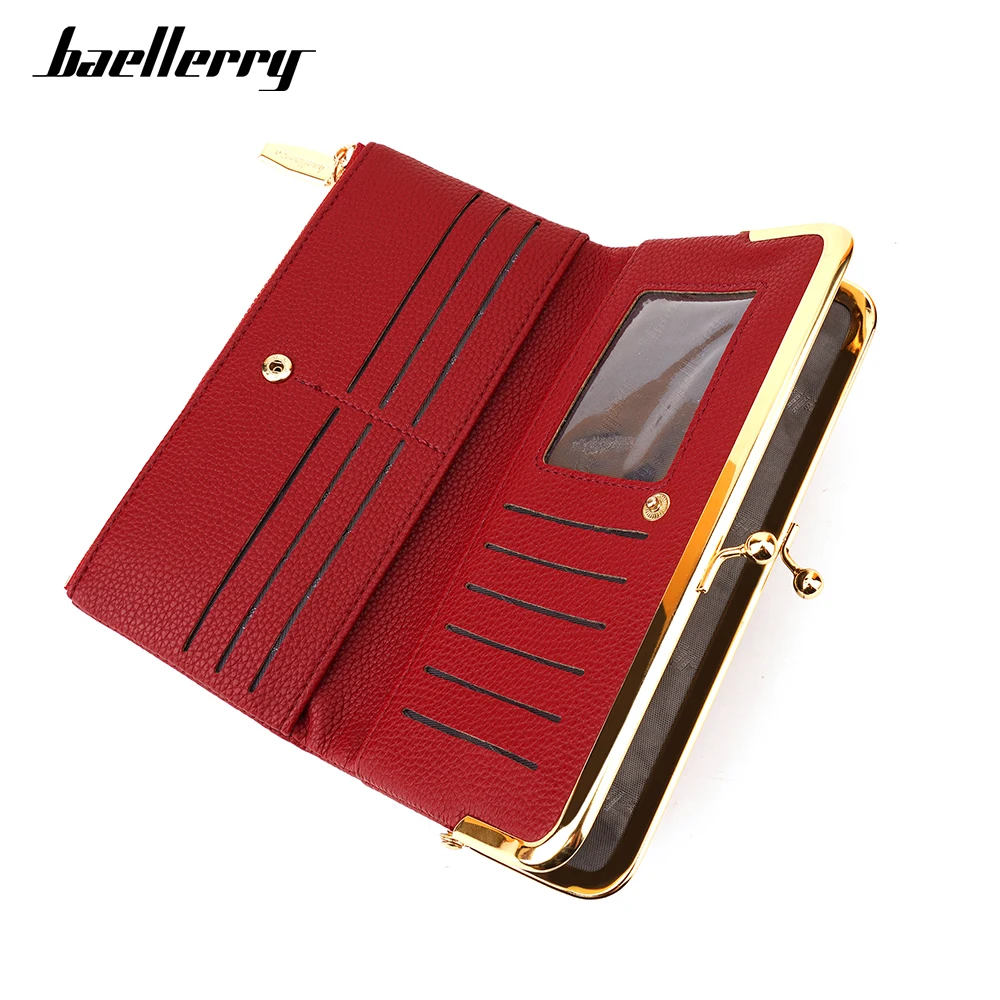 Baellerry New Women\'s Long Wallets Big Capacity Zipper Coin Pocket Female Purses Luxury Card Holder Photo Holder Wallet For Girl