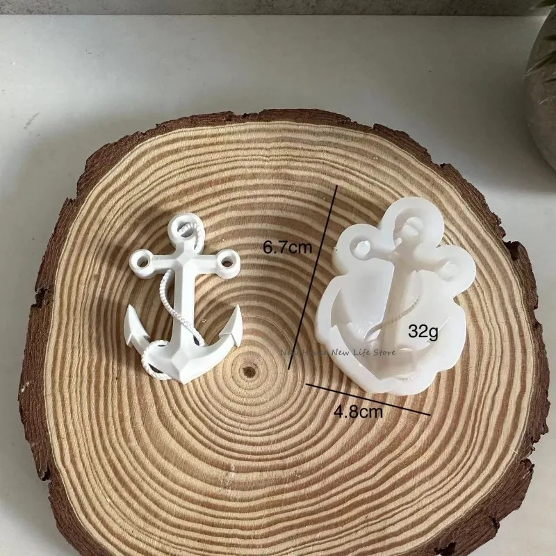 Anchor Pendant Decoration Epoxy Resin Mold Naval Anchor Ship Living Room Decoration Silicone Mold Aromatherapy Plaster Molds