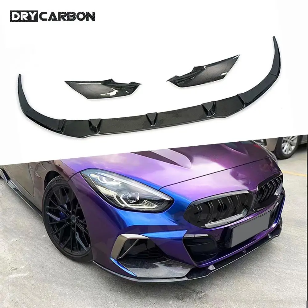 

Carbon Fiber Front Bumper Lip Spoiler Bodykits Fit for BMW Z4 G29 M Sport 2019 2020 2021 Front Splitters Spoiler Side Aprons