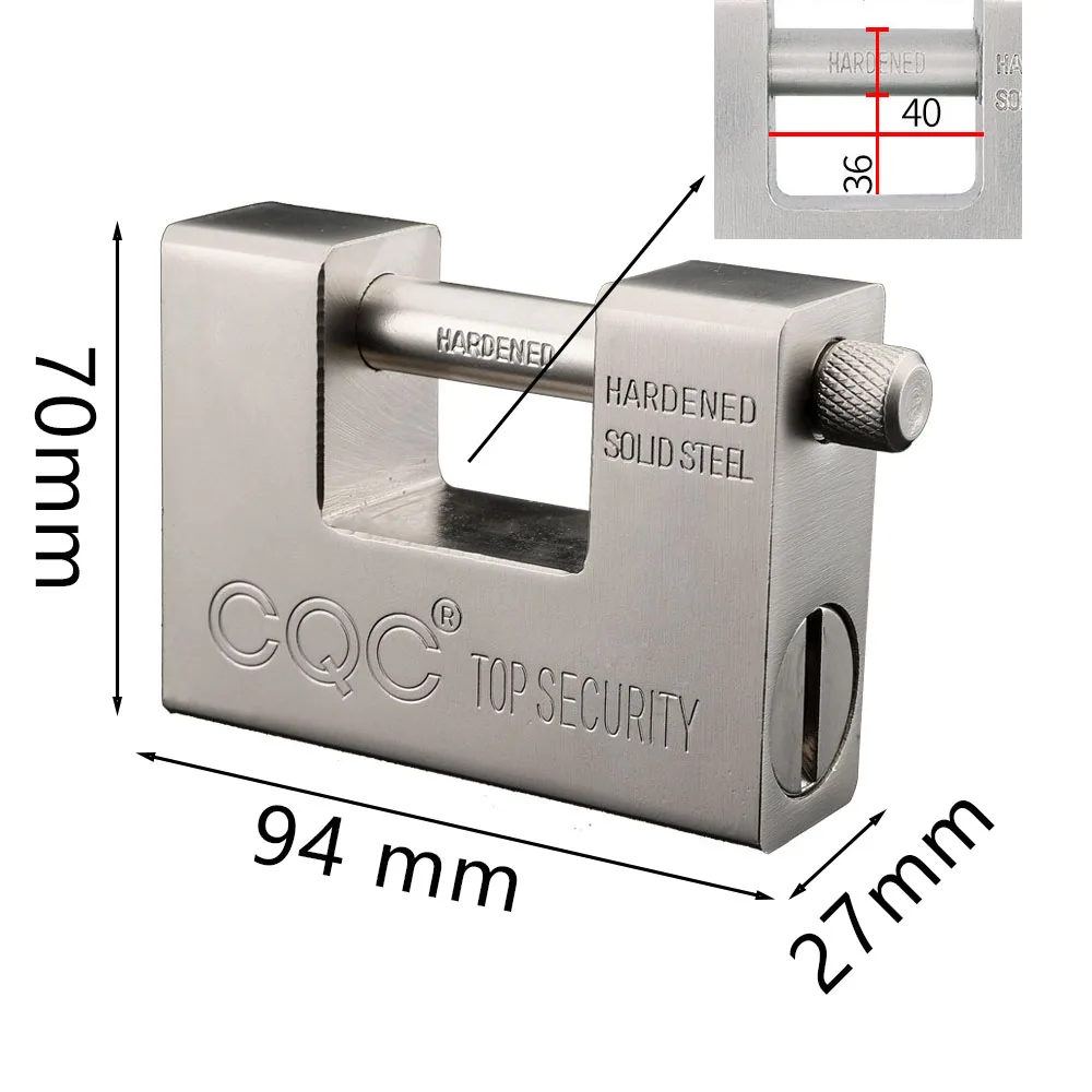 94mm Padlock with Key Heavy Duty D-Shaped Solid Brass Outdoor Keyed Padlock Protect Garage Door Containers Shutter Gate ﻿