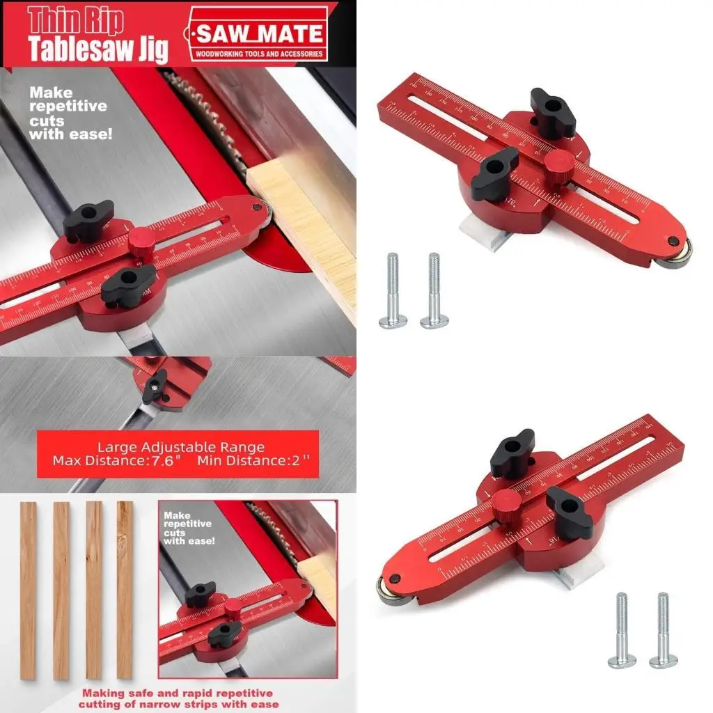 

652F Thin Rips Jig Extended Thin Rips Jig Table Sawing Guide for Precise Narrow Strips Cut