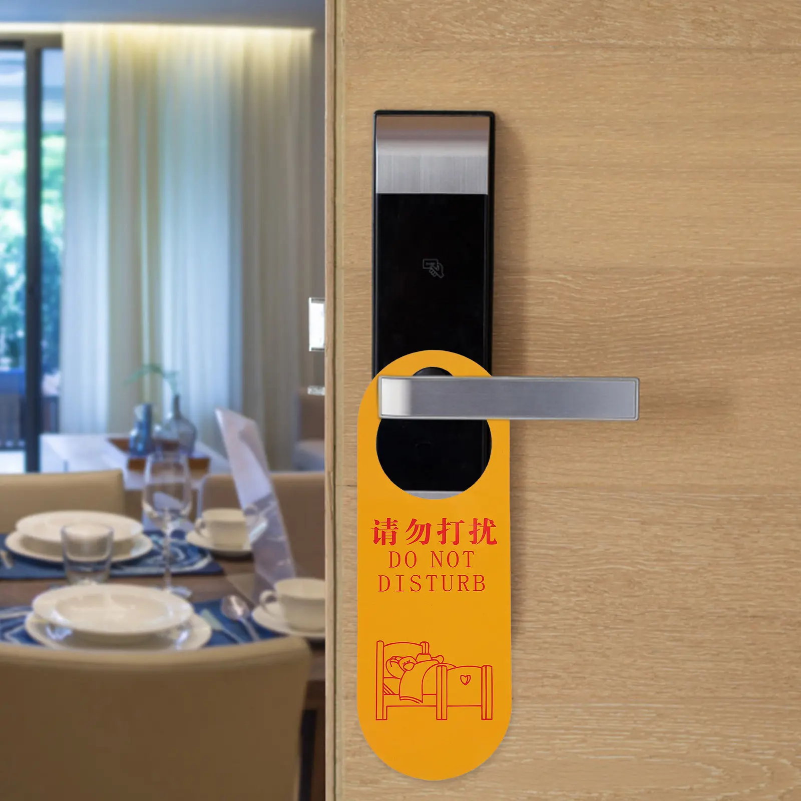 10Pcs Room Door Hanger Signs Please Hotel Cleaning Tags Professional Grade Cardstock Clear Legible Print for Hotel