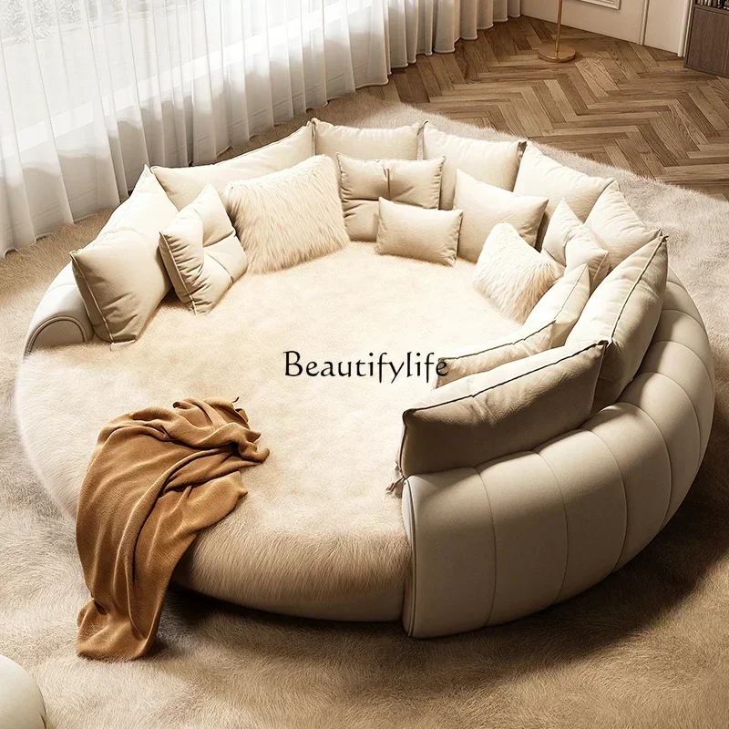 

D06Round double wedding bed Modern simple household 2M large round bed