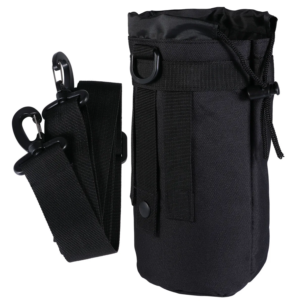 

Water Bottle Pouch Kettle Bag Large Capacity Wear Resistant Secure Storage for Phone and Bottle Comfortable to Carry Black