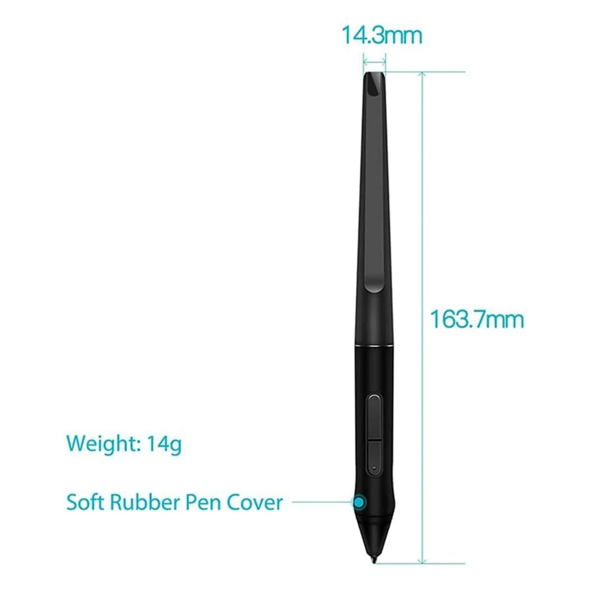 PW500 Stylus Pen Tailored for Huion KAMVAS Pro 22, Inspiroy Q11K V2, and Q620M -Y18A