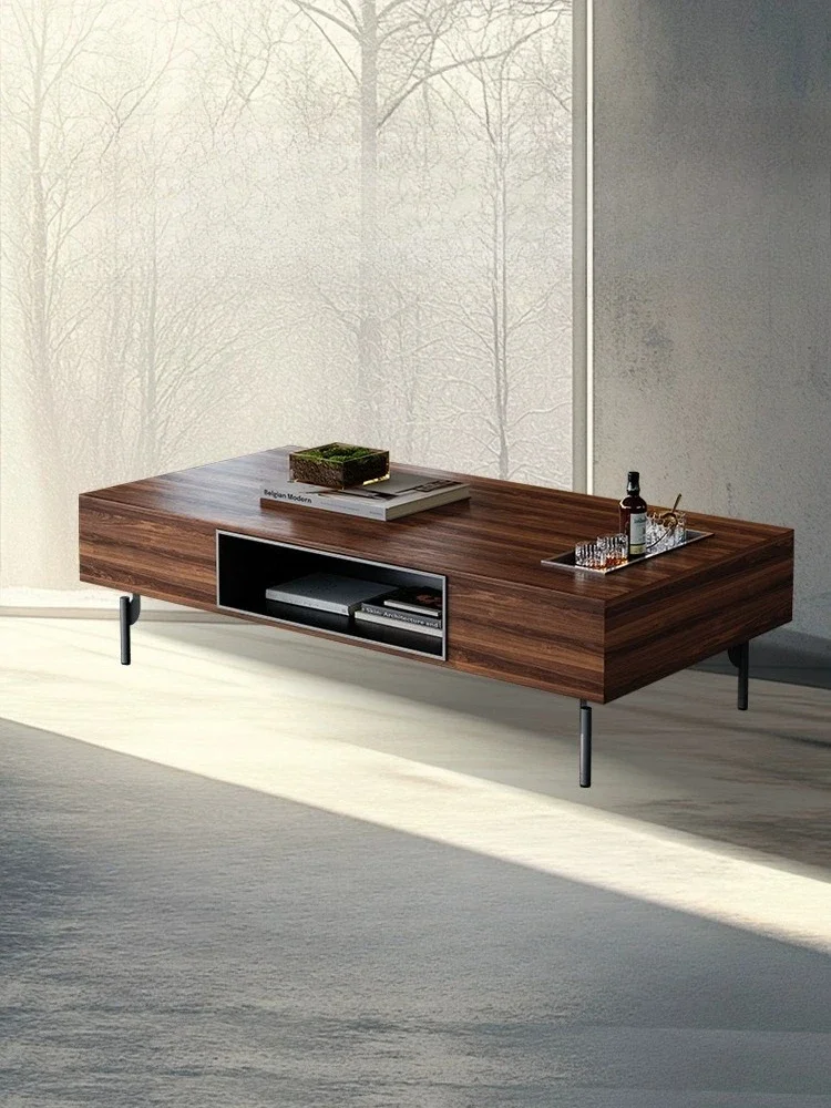 Italian minimalist 25 years of design new small apartment living room square tea table locker C