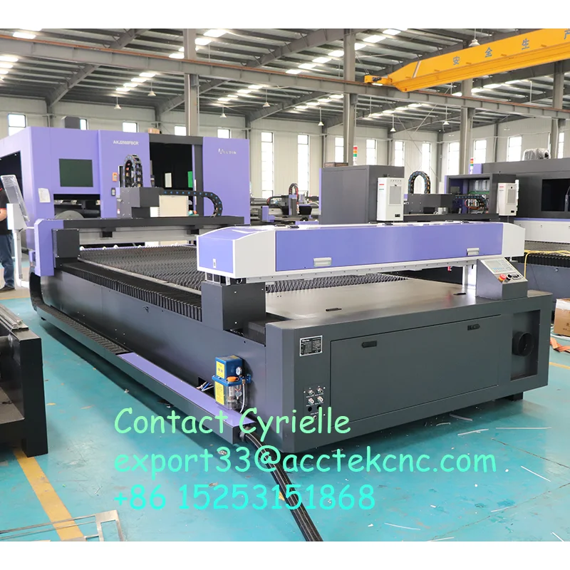 Mesin Pemotong Laser Serat Dual Head 2000W 3000W 6kw 1530 2040, Pengukir Laser CO2 untuk Logam Baja Besi Aluminium Akrilik