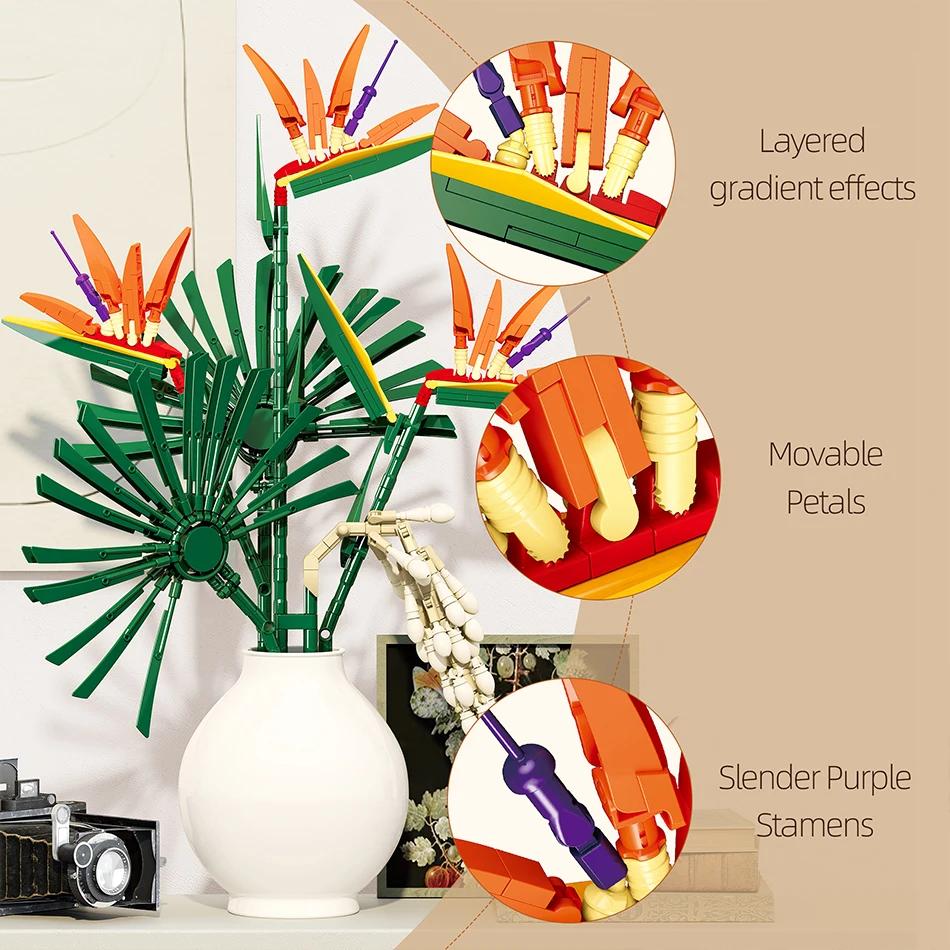 530 pièces de blocs de constru - Bird Paradise Strelitzia avis et prix